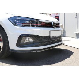 Накладка сплиттер на передний бампер на Volkswagen Polo VI GTI